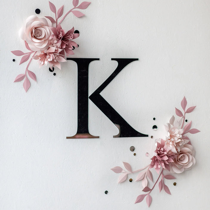 Misty Rose and Olive Green Paper Flower Set