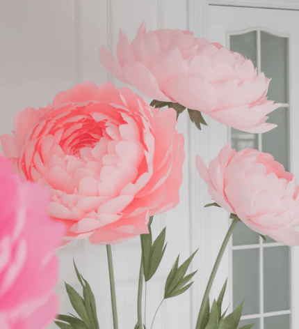 Paper Peonies (including Metal stand)