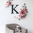 Misty Rose and Olive Green Paper Flower Set