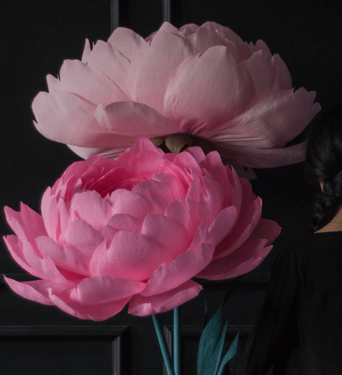 2 Paper Peonies – Big Paper Flowers