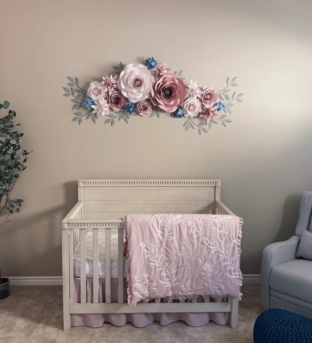 Beautiful Paper Flowers in Kids room