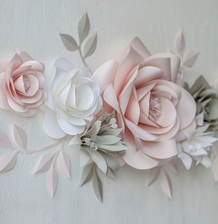 Paper Flower Wall Arrangement