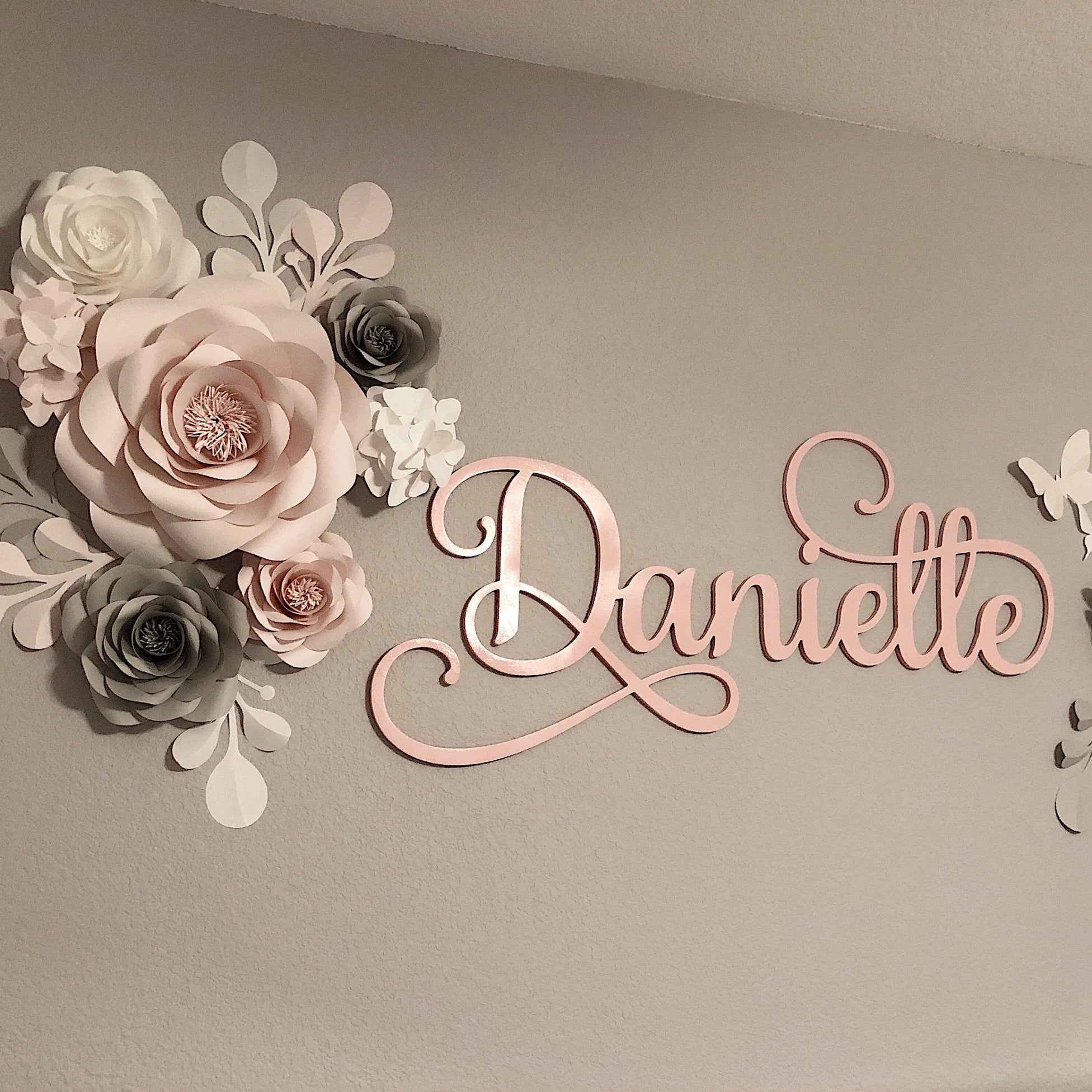 Nursery Paper flowers in Blush