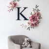 Misty Rose and Olive Green Paper Flower Set