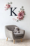 Misty Rose and Olive Green Paper Flower Set