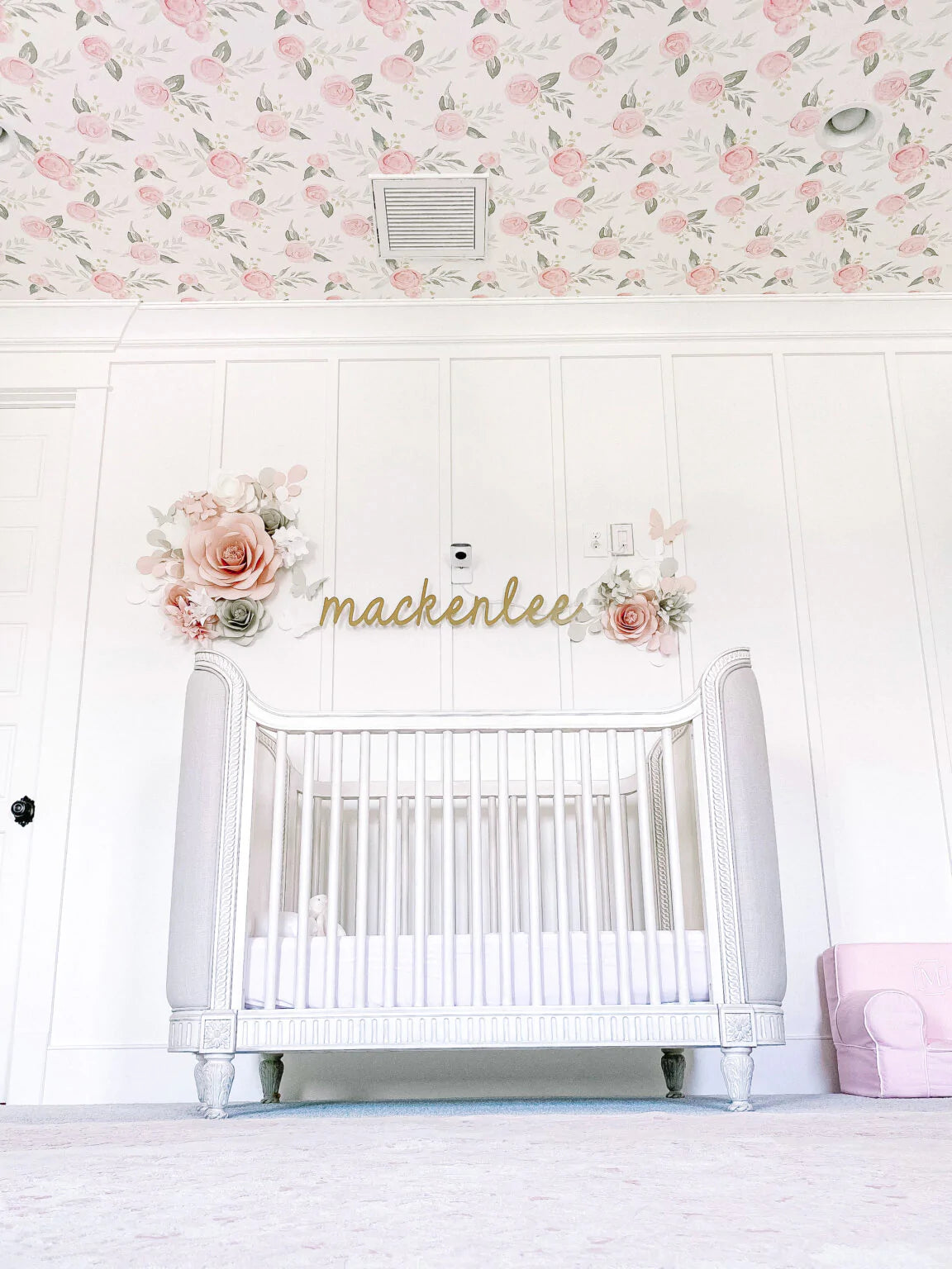 Mackenlee Paper Flower Set in a Toddler's Room