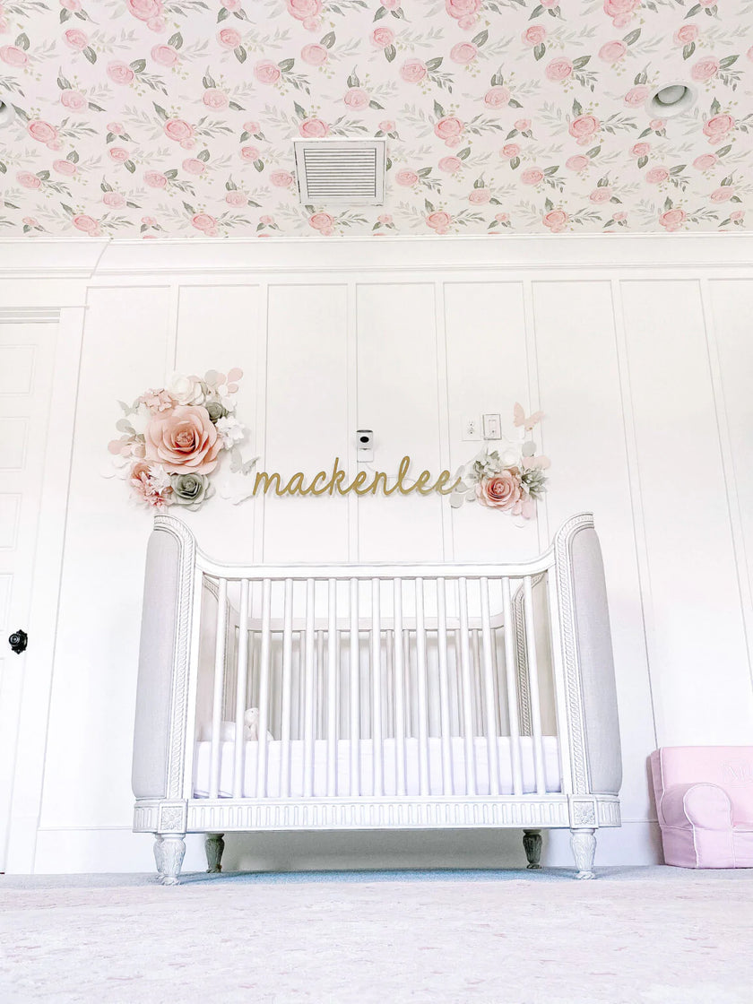Mackenlee Paper Flower Set in a Toddler's Room