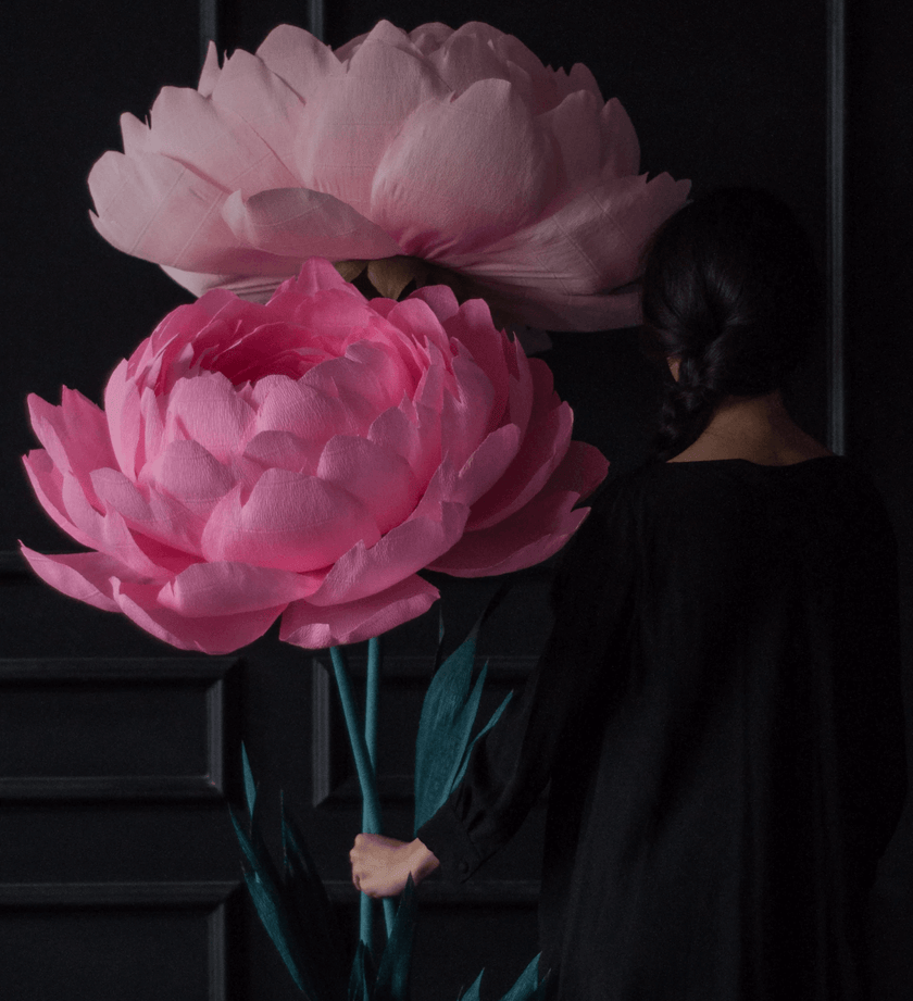 2 Paper Peonies – Big Paper Flowers