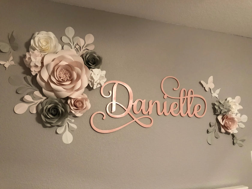 Nursery Paper flowers in Blush