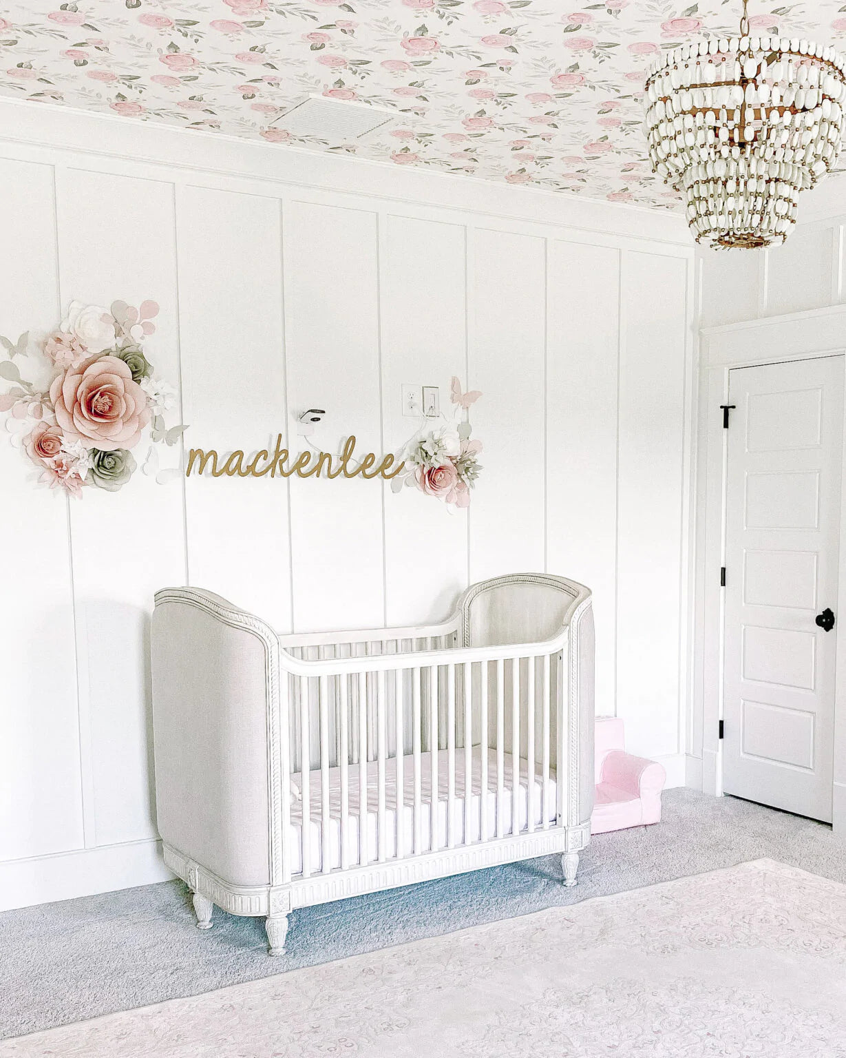Mackenlee Paper Flower Set in a Toddler's Room