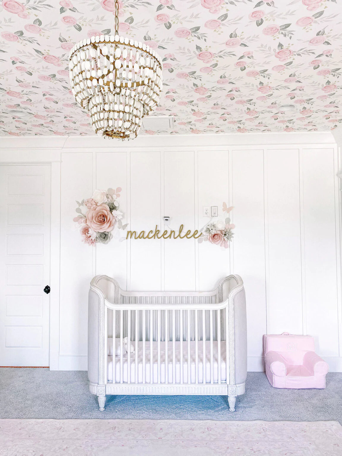 Mackenlee Paper Flower Set in a Toddler's Room