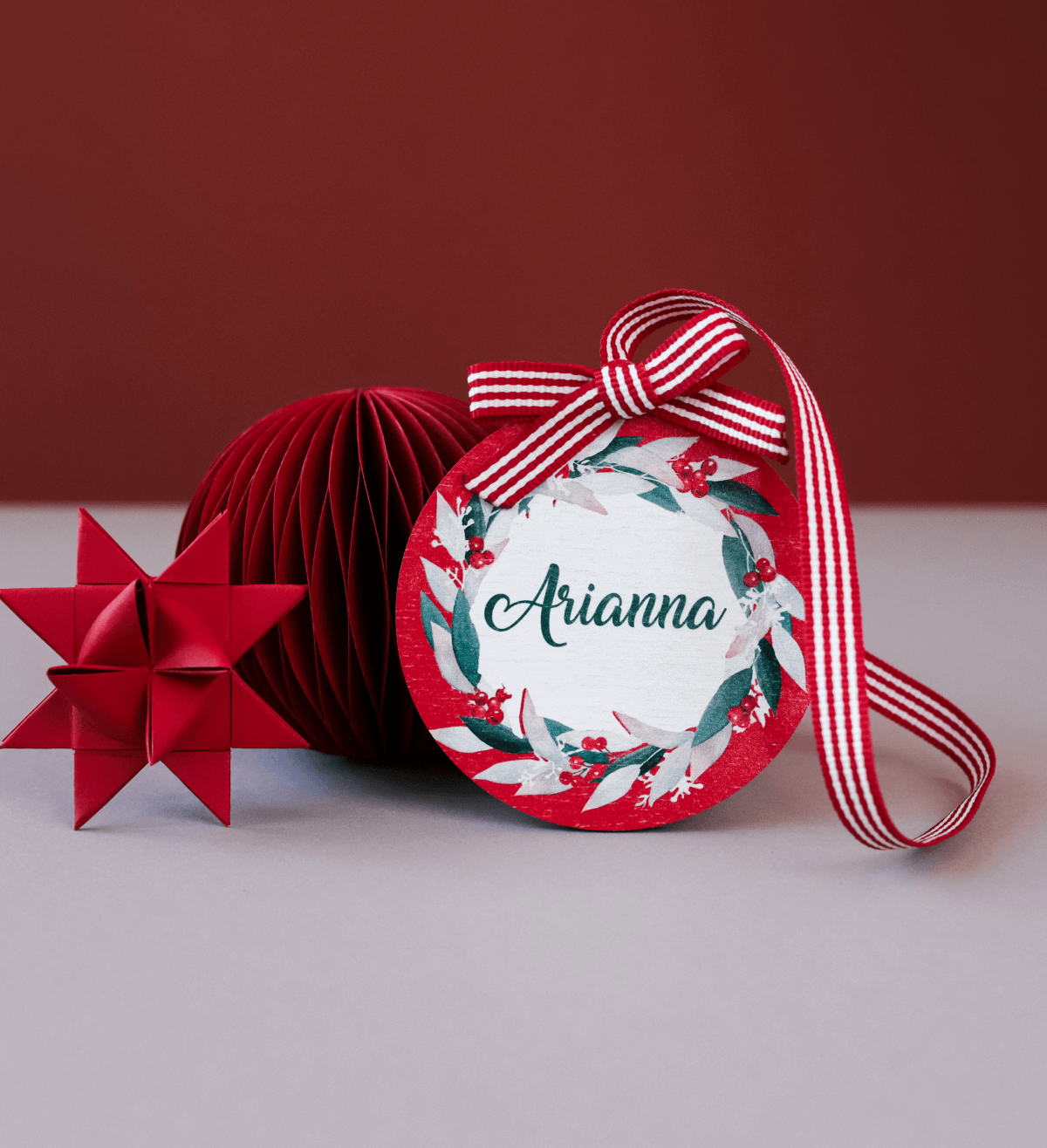 Wooden Christmas Wreath