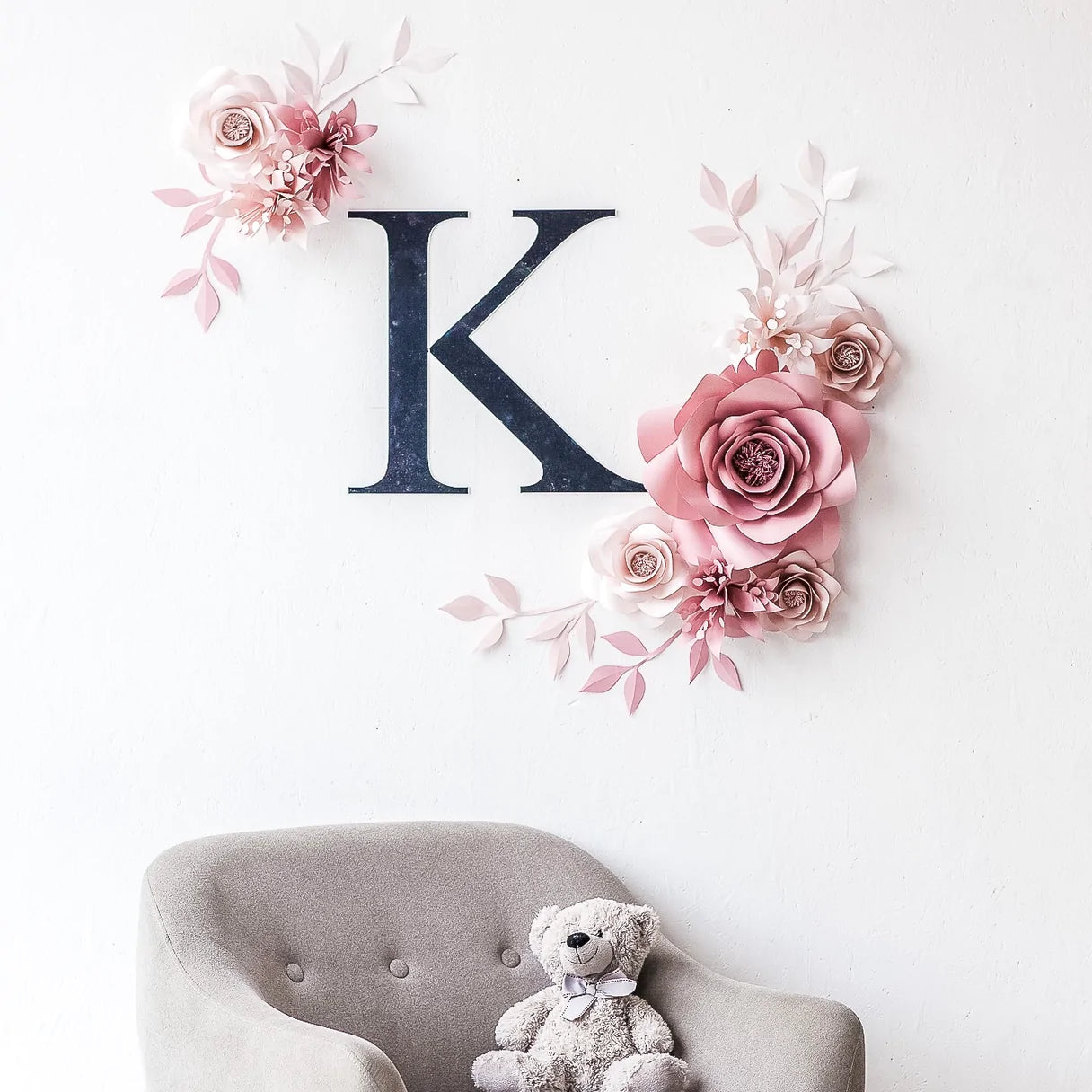 Nursery Paper Flowers - Paper Flowers Wall Decor for Nursery