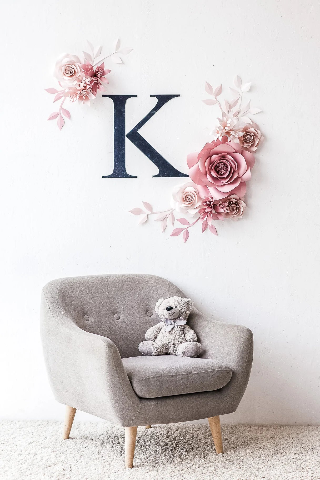 Nursery Paper Flowers - Paper Flowers Wall Decor for Nursery