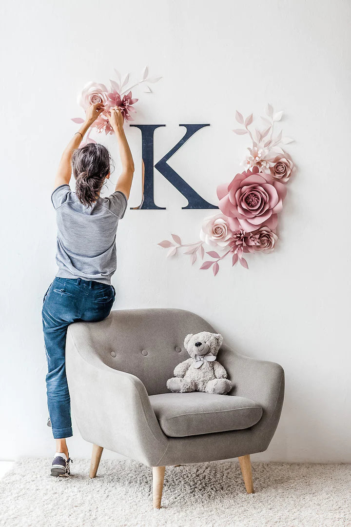 Nursery Paper Flowers - Paper Flowers Wall Decor for Nursery