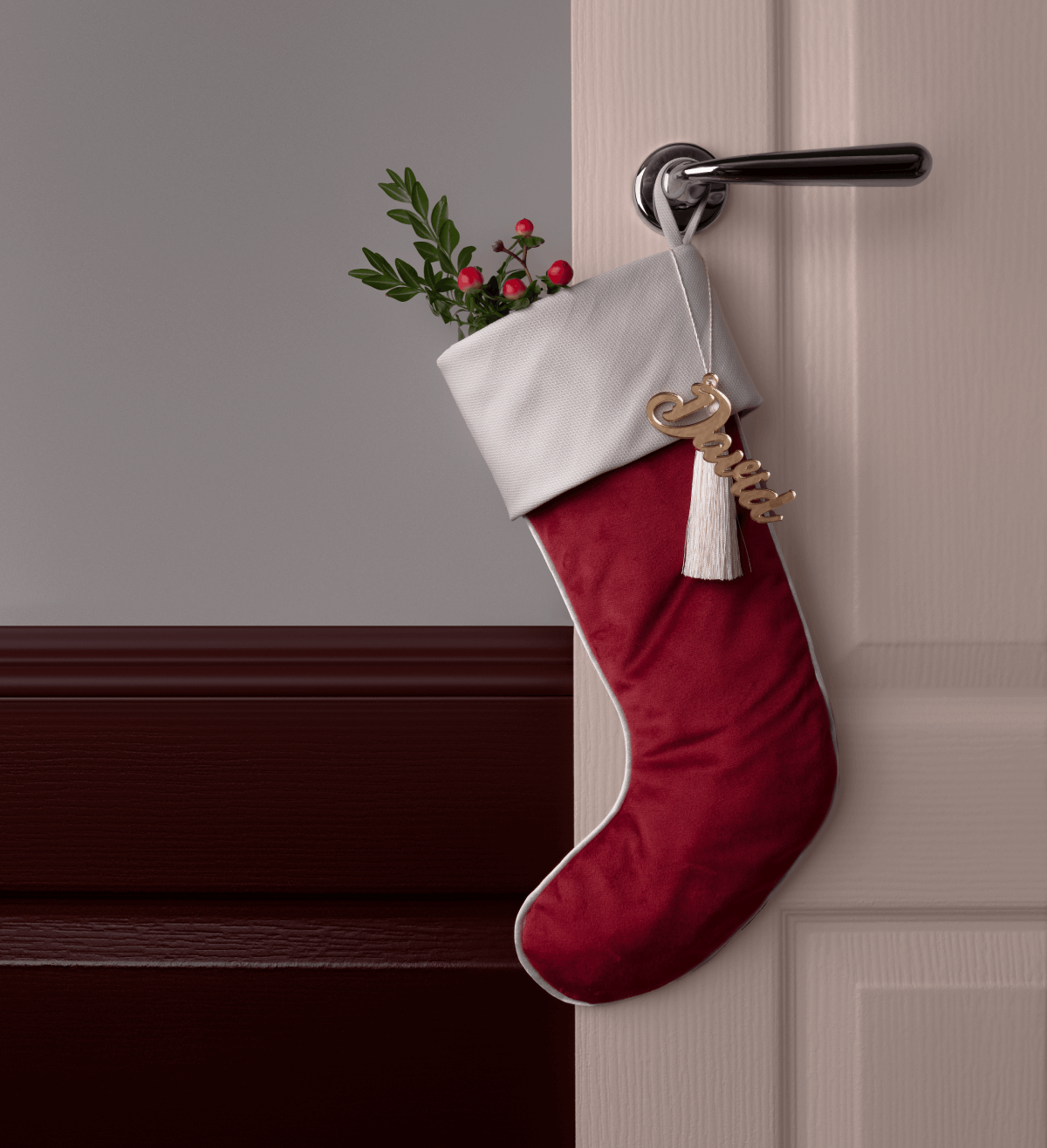 Faux Fur Christmas Stocking