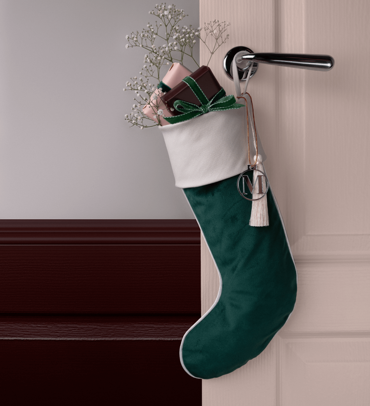 Faux Fur Christmas Stocking