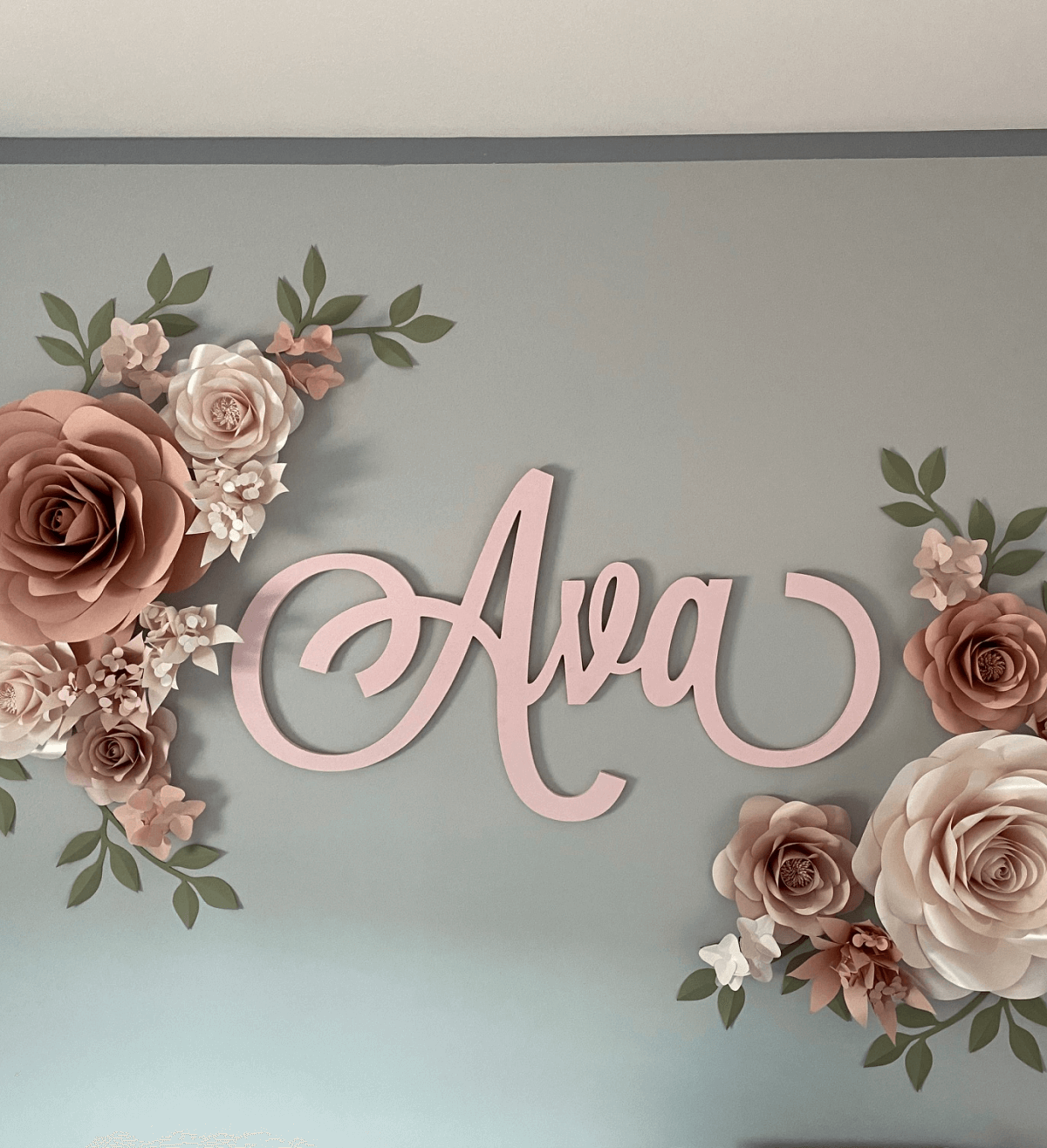 Beautiful Paper Flowers in Kids room
