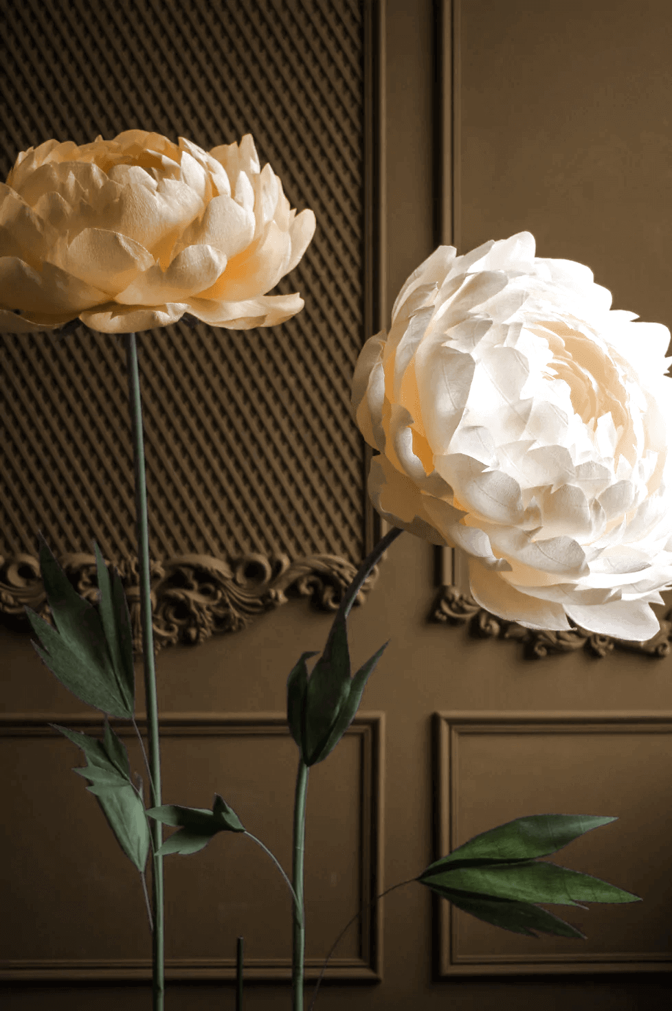 Standing Paper Roses and Peonies