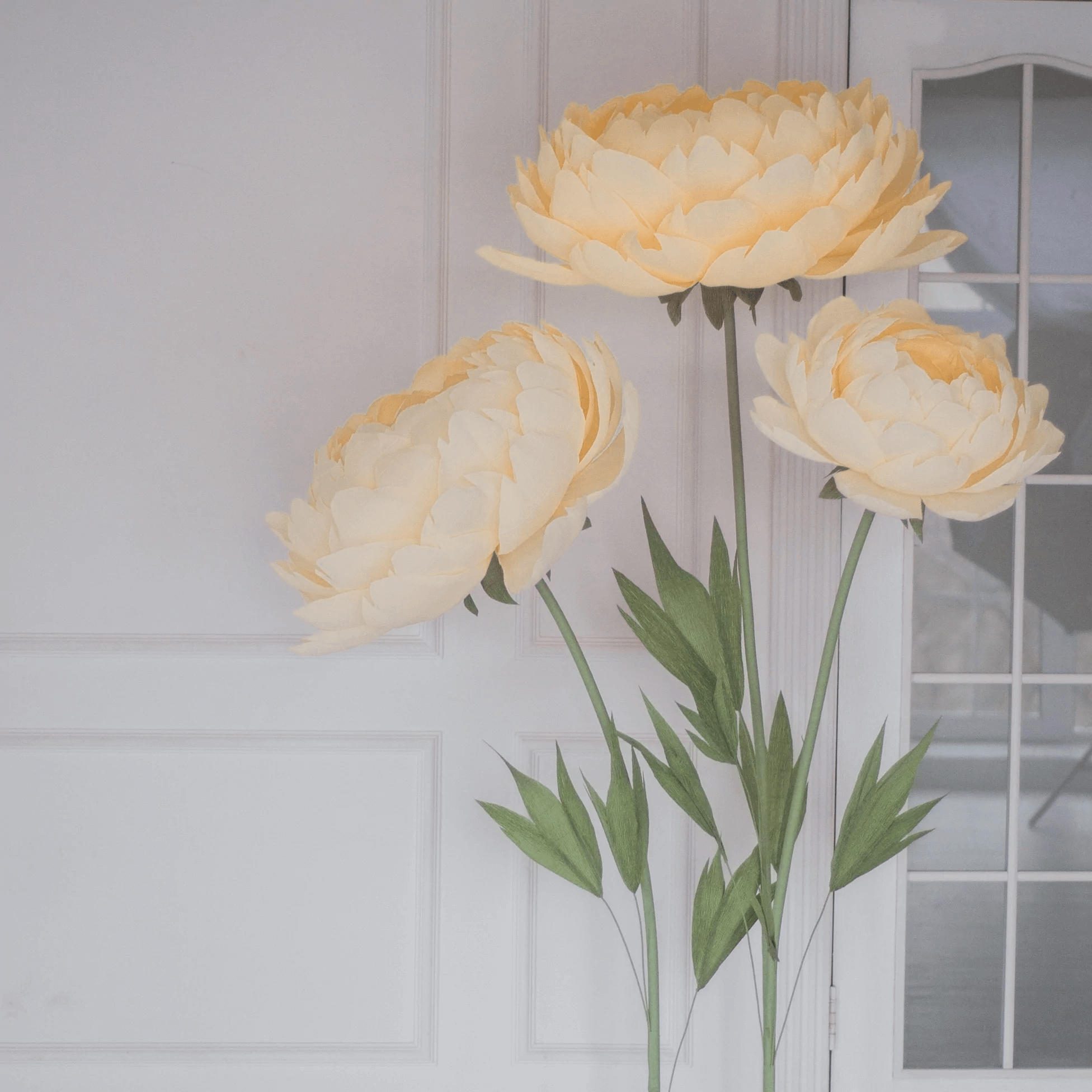 3 Standing Paper Peonies